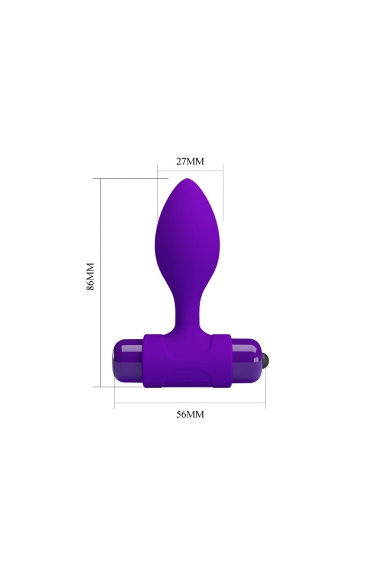 10 Fonksiyonlu Titreşimli Anal Plug - Mavi