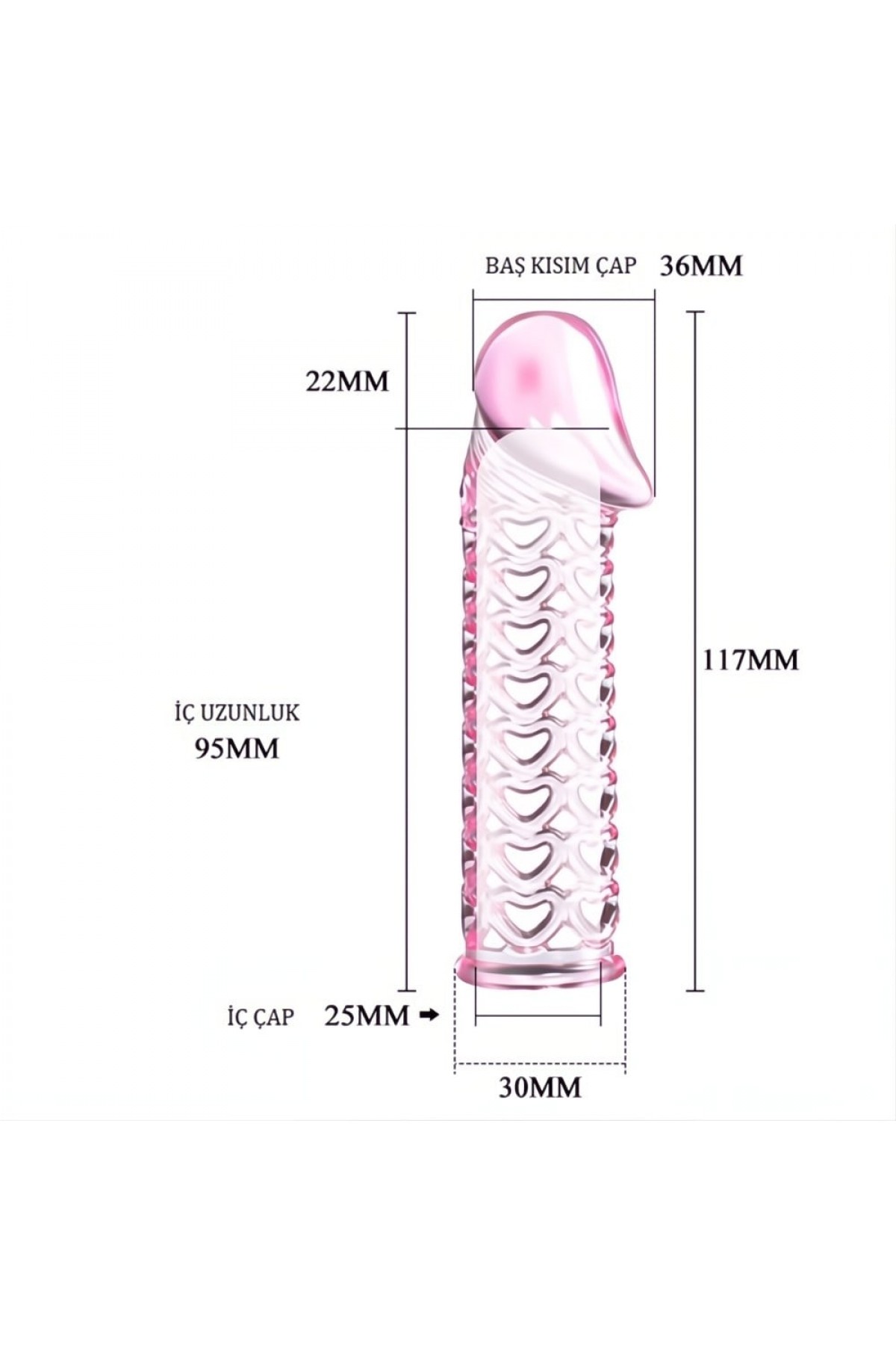 11,5 cm Silikon Şeffaf Penis Kılıfı