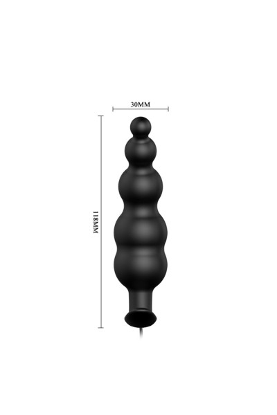 12 Fonksiyon Kumandalı 11,8 cm Titreşimli Boğumlu Anal Plug