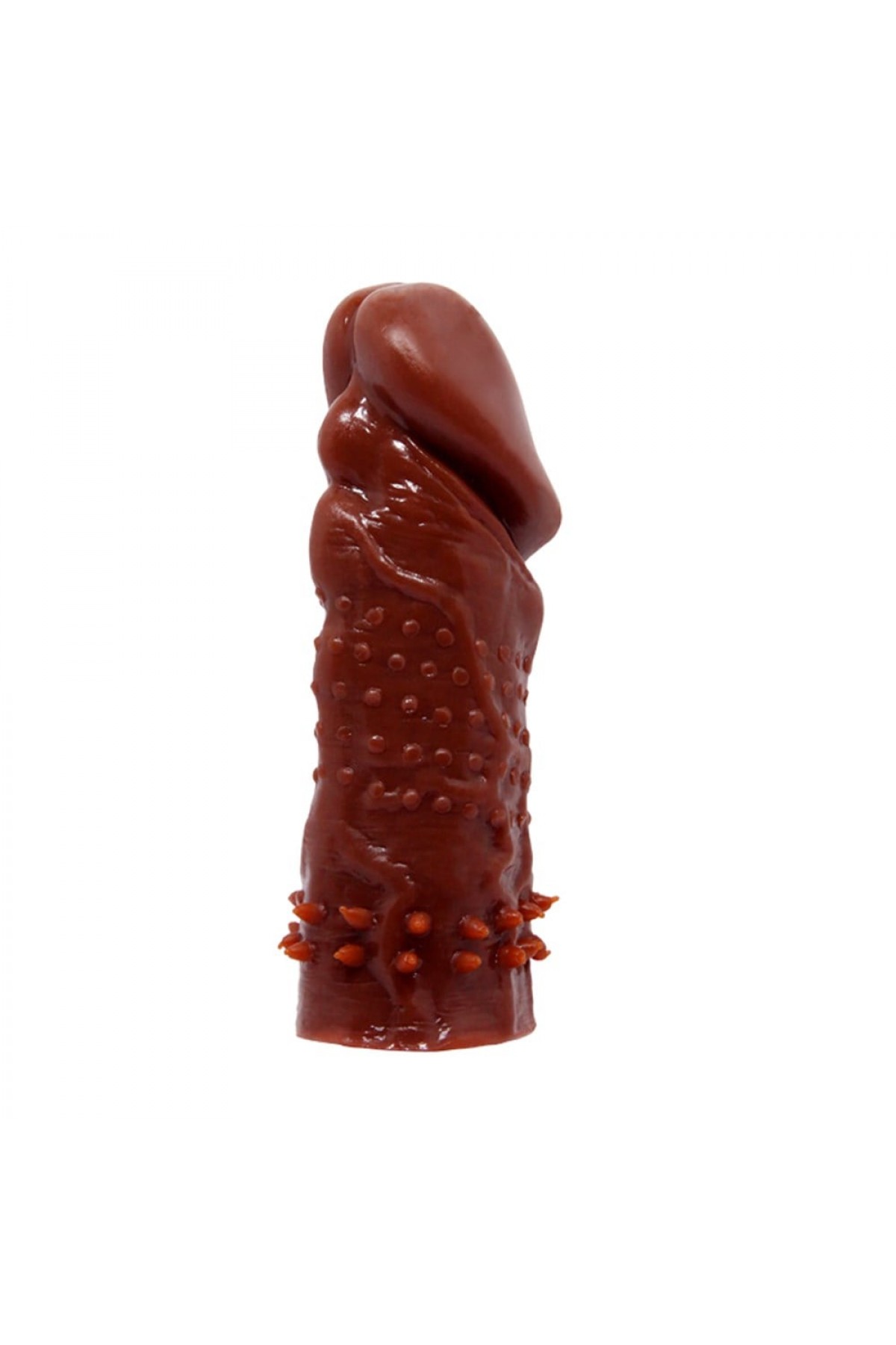 13 cm Klitoral Uyarıcılı Tırtıklı Penis Kılıfı