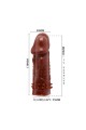 13 cm Klitoral Uyarıcılı Tırtıklı Penis Kılıfı