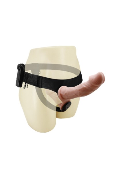 17,5 cm Belden Bağlamalı Çift Taraflı Titreşimli Penis