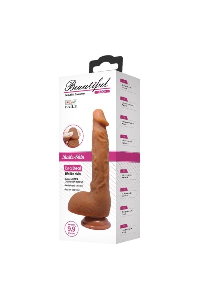 Belden Bağlamalı 25,2 cm Realistik Vantuzlu Melez Dildo Penis - Jason
