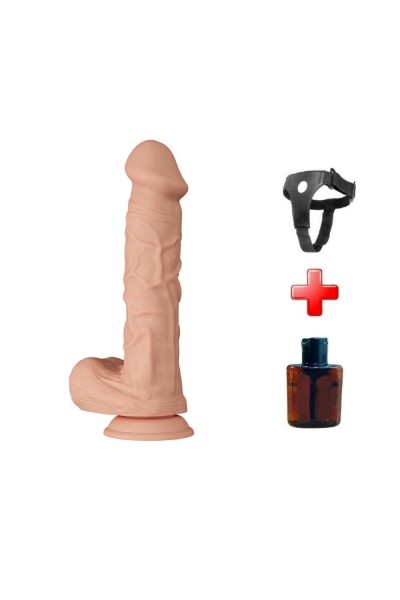 Belden Bağlamalı 26 cm Gerçekçi Kalın Dildo Penis - Bergrisi