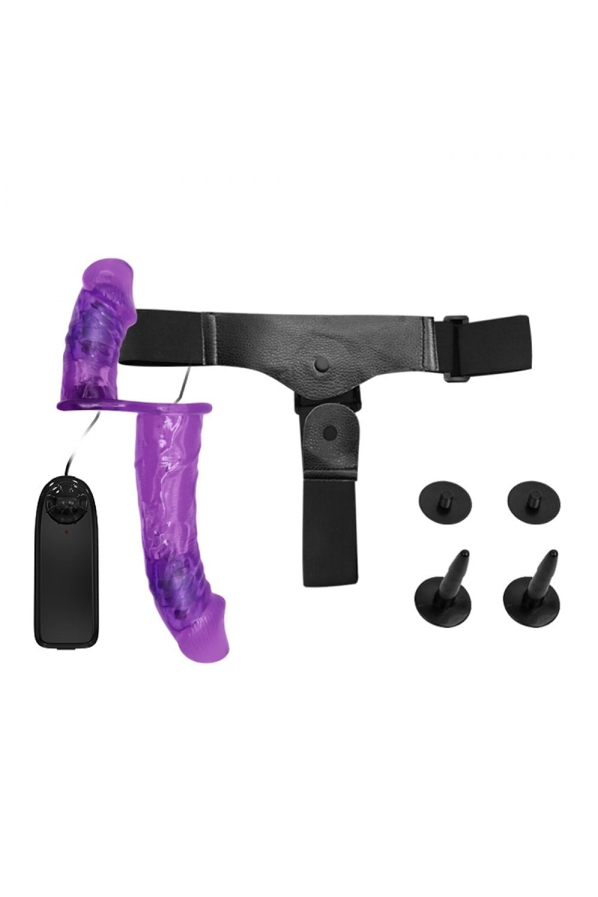 Belden Bağlamalı Çift Taraflı Titreşimli Strapon Dildo
