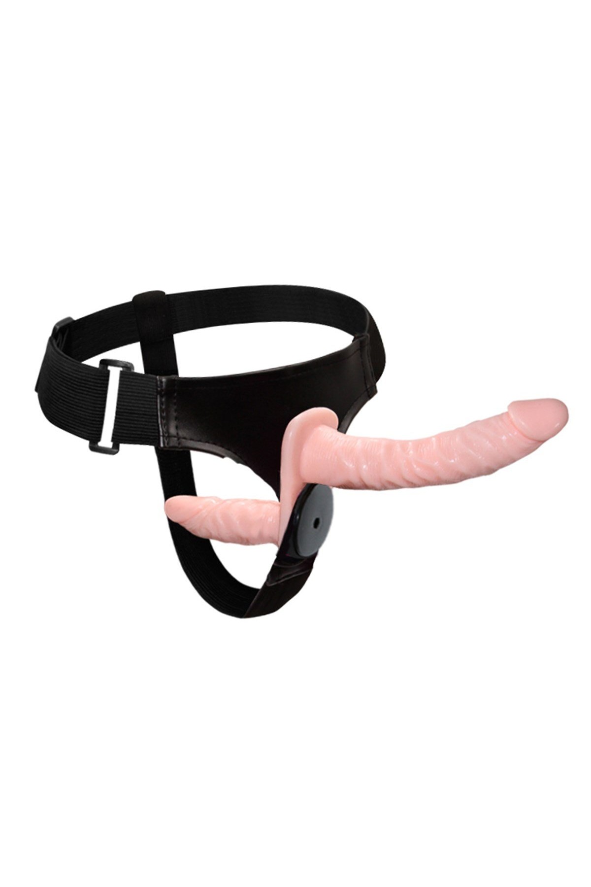 Double Belden Bağlamalı Anal Plug ve Realistik Titreşimli Penis