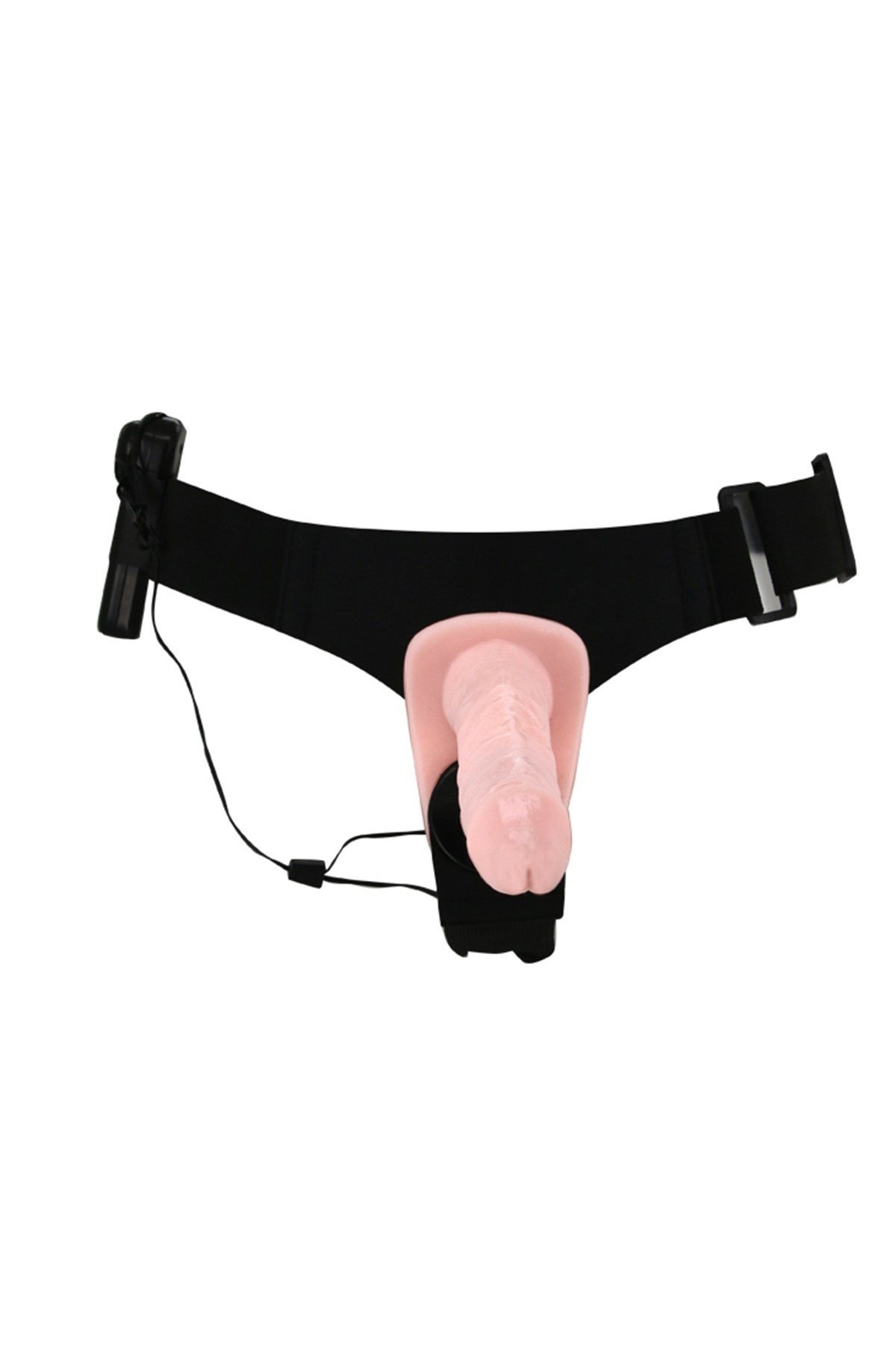 Double Belden Bağlamalı Anal Plug ve Realistik Titreşimli Penis