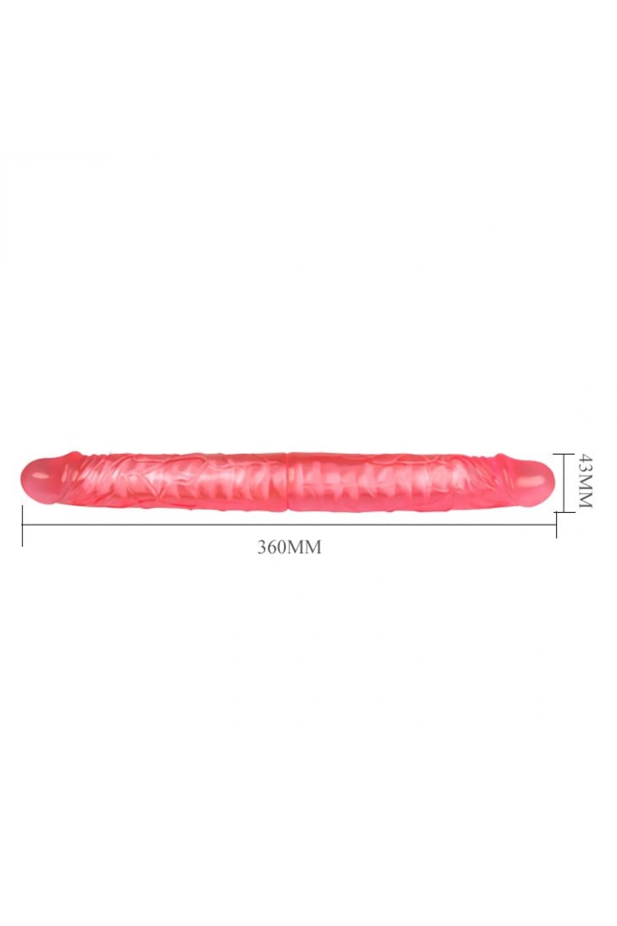 Double Dong Çift Taraflı İki Yönlü Esnek Dildo Kıkırdaklı Penis 36 Cm