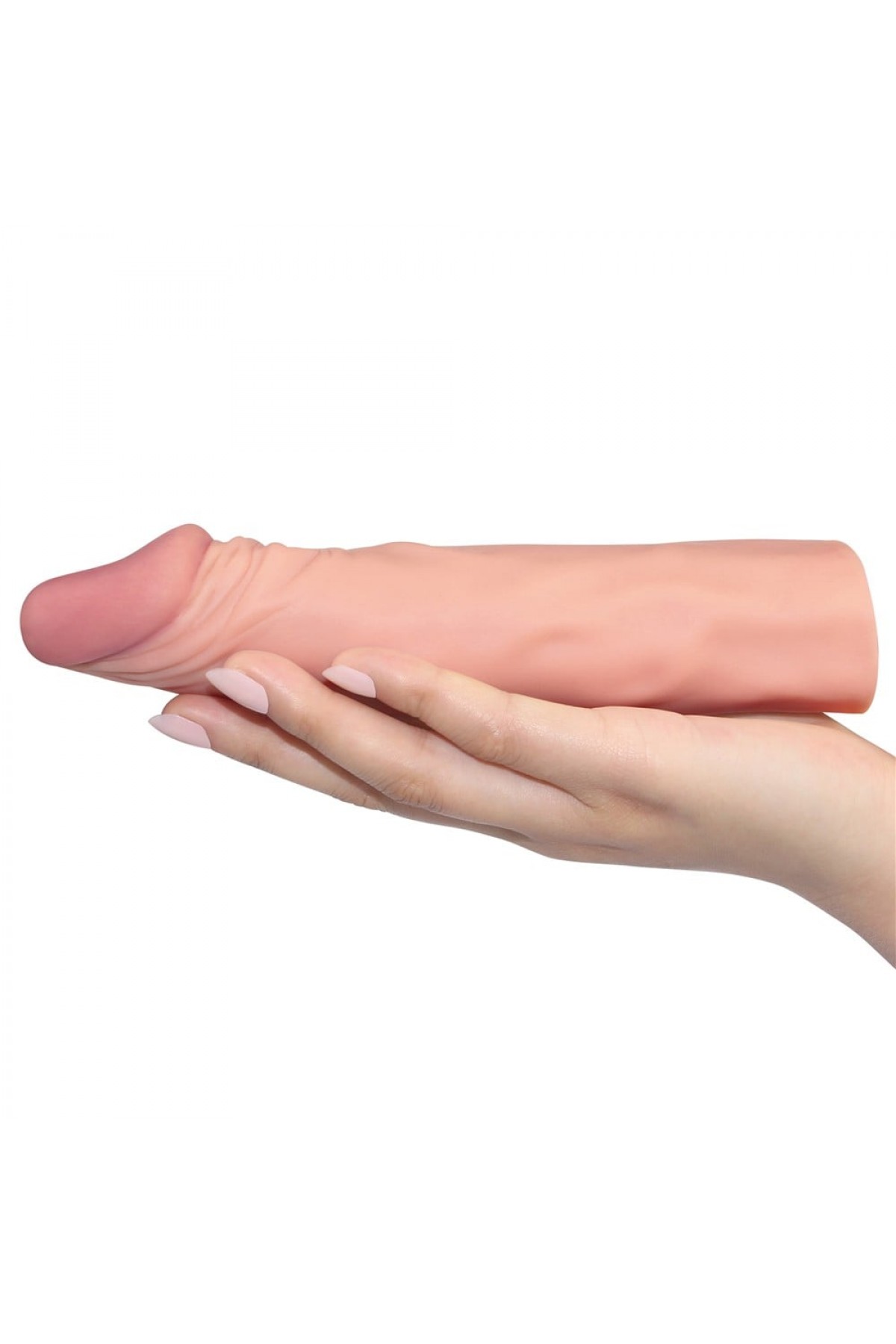 Pleasure Extender 5 cm Dolgulu Premium Ten Rengi Silikon Penis Kılıfı