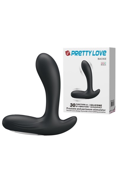 USB Şarjlı 30 Modlu Titreşimli Prostat Vibratör ve Anal Plug Siyah