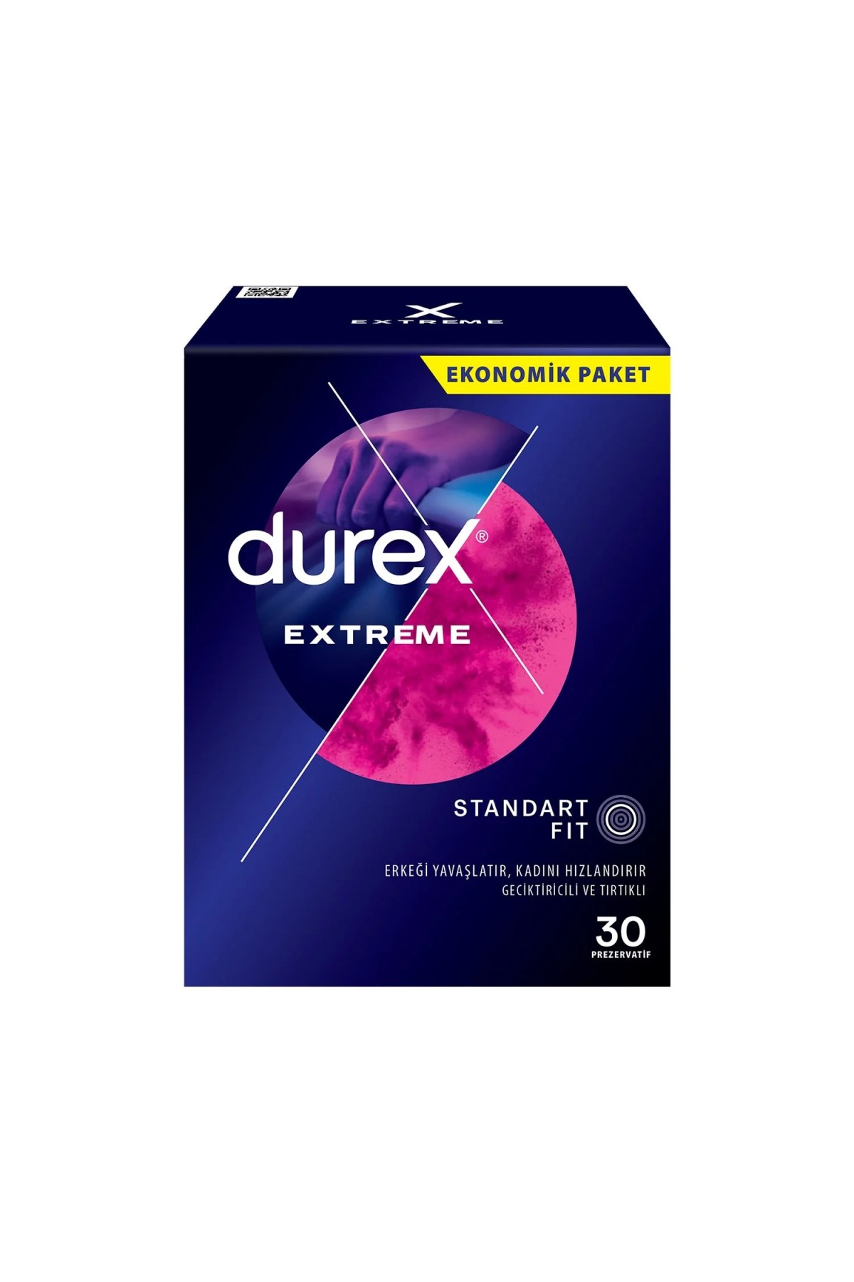 Durex Extreme 30'lu Prezervatif Tırtıklı ve Geciktiricili