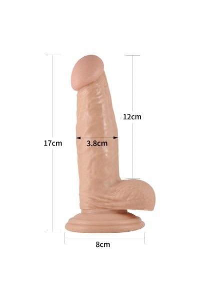 17 cm Realistik Vantuzlu Anal Vajinal Dildo Penis