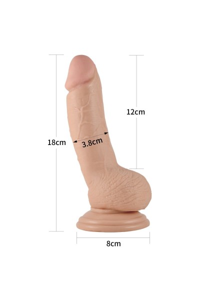 18 cm Realistik Vantuzlu Belden Bağlamalı Anal Vajinal Dildo Penis