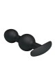 10,4 cm Çift Bilyeli Boğumlu Silikon Anal Plug