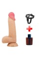 20,6 cm Kıkırdak Yapılı Çift Katmanlı Gerçekçi Belden Bağlamalı Dildo Penis - Lisle