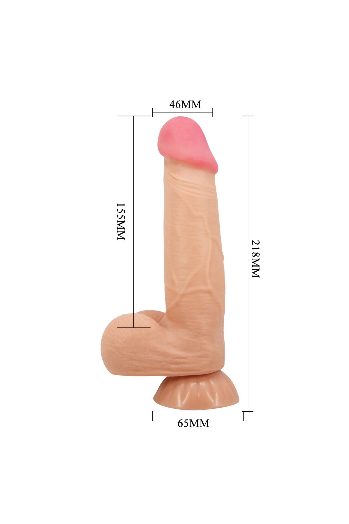 21,8 cm Kıkırdak Yapılı Çift Katmanlı Gerçekçi Titreşimli Belden Bağlamalı Dildo Penis - Cass