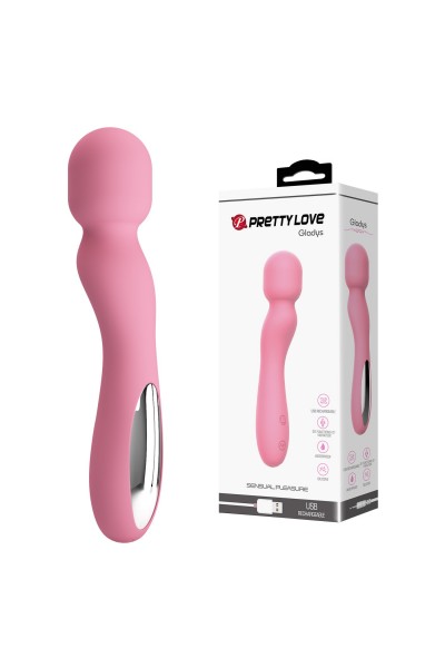 USB Şarjlı 30 Titreşim Modlu Silikon Masaj Wand Vibratör - Gladys