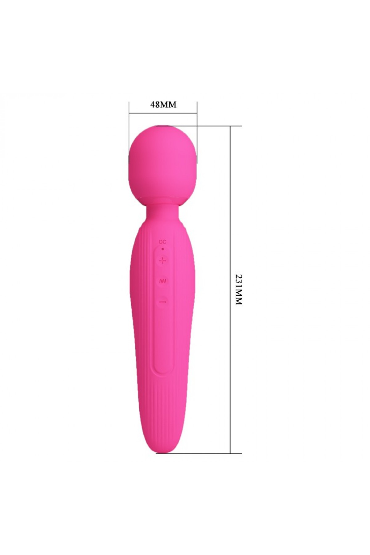 USB Şarjlı Silikon Masaj Wand Vibratör - Curtis (Pembe)