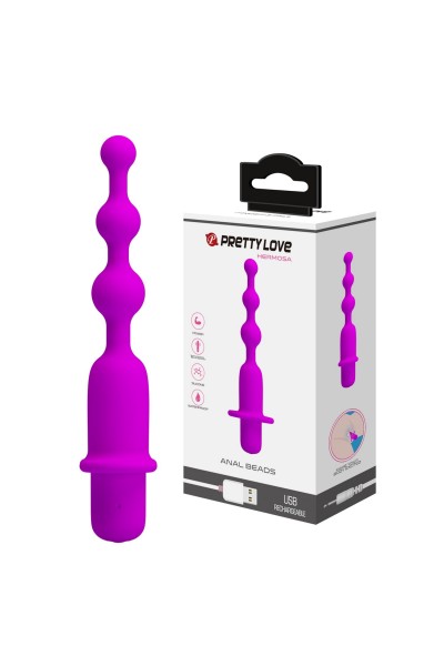 12 Fonksiyonlu USB Şarjlı Silikon Titreşimli Anal Boncuk – Hermosa