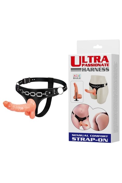 15.7 cm Belden Bağlamalı Gerçekçi Strap-On – Ultra Harness