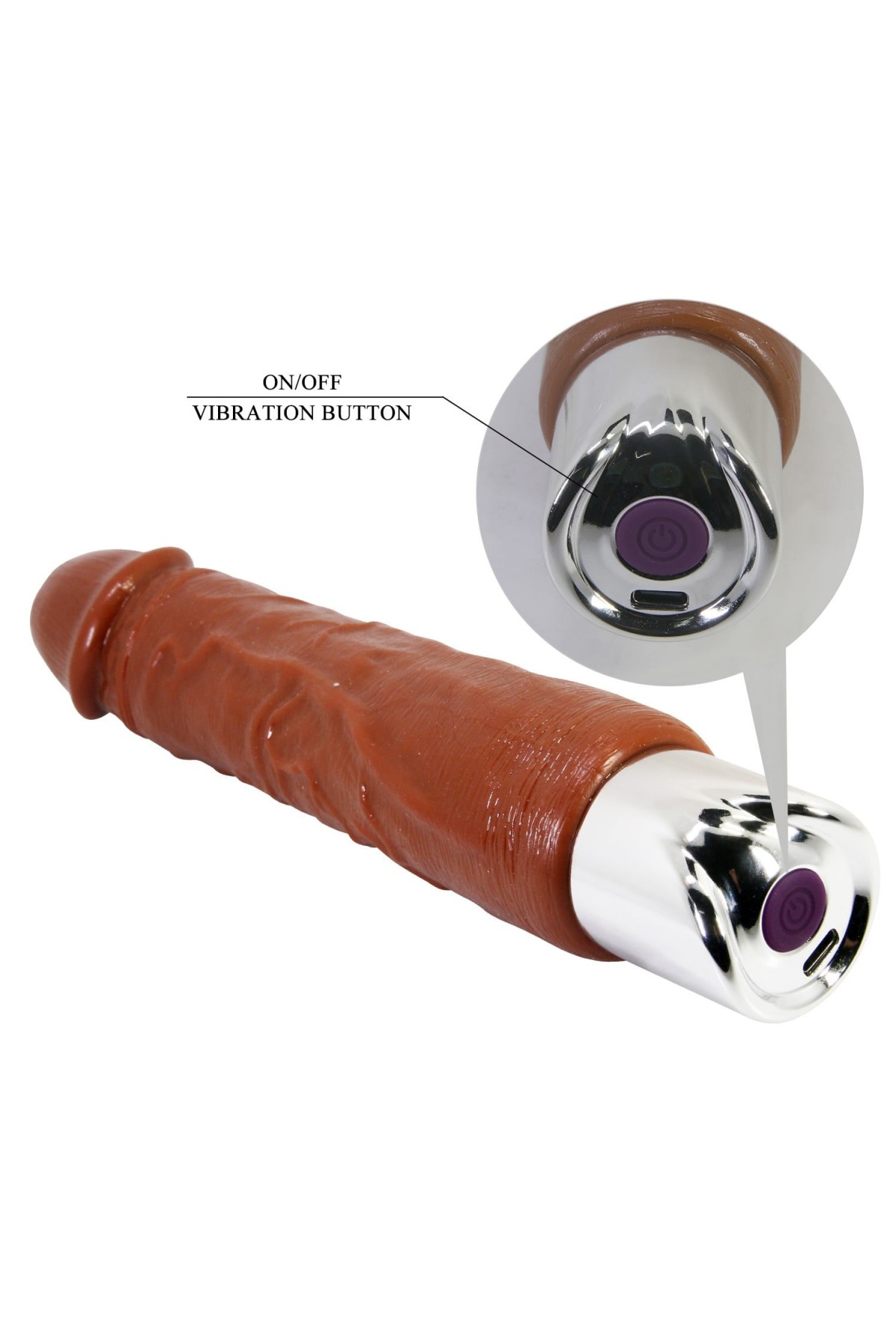 23,8 cm USB Şarjlı Gerçekçi Melez 10 Titreşim Modlu Vibratör – Rufus Pro